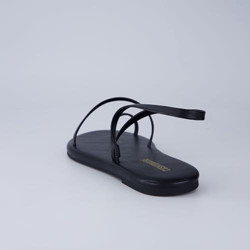 21iqTmGktEL.jpg CHAI Women’s Strappy Sandals – Flat Sandals for Women, Comfortable Beach Sandals, Summer Slip-On Shoes, Casual Dressy Sandals