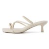 21wp43vU4QL.jpg Maui Strappy Womens Sandals with Kitten Heels ?C Vegan Leather Slip On Dress Sandals for Women, Square Toe Wedding Shoes