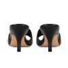 315OtlljDL.jpg Black Kitten Heel Sandals Stiletto Low Heels Slip On Slides Mule Sandal Square Open Toe Dress Shoes for Women