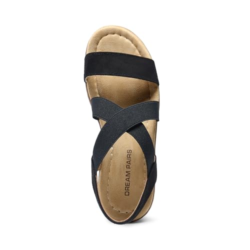318mBeVUogL.jpg Women's Summer Dressy Low Wedge Heels Comfortable Slip on Casual Flat Sandals for Walking Vacation