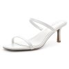 319t8hCy17L.jpg Kitten Heels for Women ?C Low Heels, Slip-On Open Toe Heeled Mules with 2 Straps, Dressy Short Heeled Sandals for Wedding, Party