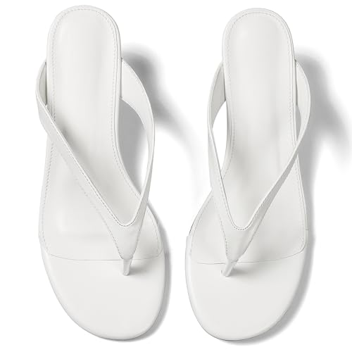 31CrDOx-XrL.jpg Womens Kitten Heel Sandals Round Open Toe Flip Flop Heels One Strap Slides Short Heeled Sandals for Women