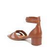 Women's Nora Ankle Strap Low Block Heel Sandal Heeled