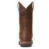 Womens Anthem Patriot Embroidery Pull On Casual Boots Mid Calf Low Heel 1-2" - Brown