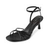 31RjUPERciL.jpg Womens Sandals Round Open Toe Kitten Heels Adjustable Ankle Strap Low Heels Heeled Sandals for Women Summer Dress Shoes Not
