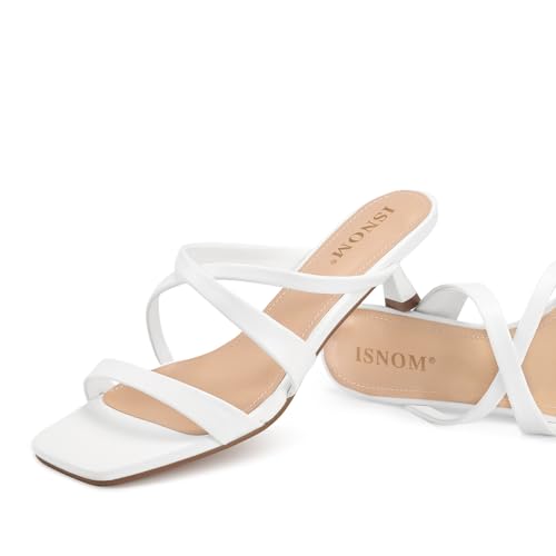 31XqHQ0vdXL.jpg Nude Strappy Heels for Women Nude Kitten Heeled Sandals Slip On Square Toe Open Toe Heels