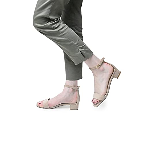 31Z6iyfj9ZL.jpg Women Open Toe Low Heel Chunky Block Sandals Buckled Ankle Strap Pumps Shoes for Wedding Dress Evening