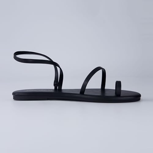 31ZYyKWWBcL.jpg CHAI Women’s Strappy Sandals – Flat Sandals for Women, Comfortable Beach Sandals, Summer Slip-On Shoes, Casual Dressy Sandals