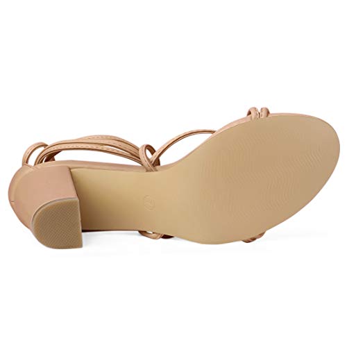 31a-EPIuikL.jpg Women's Strappy Lace Up Chunky Heeled Sandals