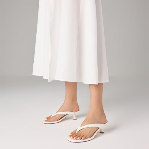 31e3SSqY07L.jpg Womens Kitten Heel Sandals Round Open Toe Flip Flop Heels One Strap Slides Short Heeled Sandals for Women