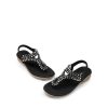 31iKkrrYOaL.jpg Women's Comfortable Dressy Flat Sandals Rhinestone Elastic T-Strap Thong Sandals for Summer Beach