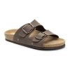31jm4pLo6YL.jpg Womens Flat Sandals with Cork Footbed, Open Toe Slides Adjustable Slip On Slippers for Summer Size 6-11