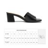 Women's Square Toe Heeled Sandals Low Chunky Heel Comfortable Dress Heels Slip on Casual Pumps Shoes