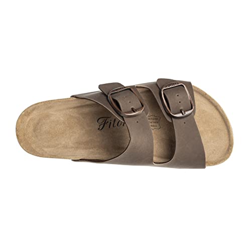 31l5C4eux7L.jpg Womens Flat Sandals with Cork Footbed, Open Toe Slides Adjustable Slip On Slippers for Summer Size 6-11