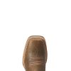 31nk8W0-SRL.jpg Womens Hybrid Rancher Stretchfit Embroidered Square Toe Casual Boots Mid Calf Low Heel 1-2" - Brown