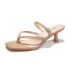 31oMRLXrFFL.jpg Women's Kitten Heels Sandals Flip Flops Low Heels Slip On Slides 1.8-2 Inch Heeled Square Open Toe Sandals for Women
