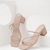 31oNQsu8jjL.jpg Strappy Heels For Women Low Chunky Block Heel Heeled Sandals Square Open Toe Slip On Slides Mules