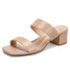 31sh5Gg2UJL.jpg Women's Heeled Sandals Two Strap Square Open Toe Heels 2-Inch Chunky Sandals Dress Shoes Wide Feet Friendly