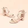 31spyr9PPhL.jpg Women's Block Low Chunky Heel Strappy Sandals Open Toe Ankle Strap Dress Wedding Evening Shoe for Women Bridal