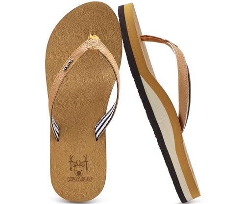 412GsDEQvL.jpg Womens Arch Support Flip Flops Comfortable Yoga Mat Slip on Summer Beach Walking Thong Cushion Sandals