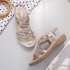 Rhinestone Sandals for Women Flat - Trendy Sparkling Boho Ladies' Flat Sandals,Beautiful Sparkling Boho Ladies' Flat Sandals for
