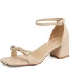 419Noq6XqlL.jpg Women's Heeled Sandals Strappy Low Block Heels Chunky for Women Comfortable Ankle Strap Open Toe Party Wedding Dress Shoes for