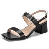 41BdPLU-H5L.jpg Women's Heeled Sandals Block Chunky Square Open Toe Ankle Strap Heel Wide Feet Dress Sandals