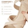 41HCLJ6eH5L.jpg Womens Chunky Low Heels Comfortable Open Toe Ankle Strap Heeled Sandals Strappy Block Heels Dress Shoes for Wedding Bridal