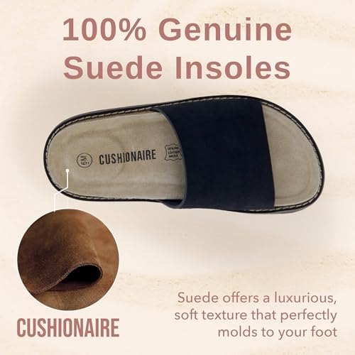 41IsGn2bo8L.jpg Ritual Women’s Slide Sandal – Suede Slip-On with Cork Footbed, Contoured Insole & Flexible Lightweight Outsole