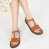 41JIIF0hBHL.jpg Women's Flat Sandals Dressy: Summer Gladiator Dress Sandals 2025 Comfortable Slip On Walking Beach Footwear Slingback