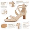 41LTFrnXEL.jpg Womens Chunky Low Heels Comfortable Open Toe Ankle Strap Heeled Sandals Strappy Block Heels Dress Shoes for Wedding Bridal