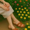 41M7CcjszDL.jpg Voyage Cutout Strap Slides for Women, Slip On Summer Flats, Trendy Footwear, Comfortable Vacation Style Sandals for Women 2025