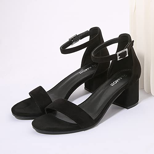 Women's 2.5 Inch Low Heel Ankle Strap Dressy Sandals 301
