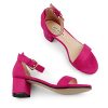 Women's Chunky Low Heels Ankle Strap Open Toe Block Heel Sandals
