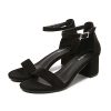 Women's 2.5 Inch Low Heel Ankle Strap Dressy Sandals 301