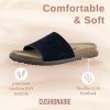 41agGr7Dr5L.jpg Ritual Women’s Slide Sandal – Suede Slip-On with Cork Footbed, Contoured Insole & Flexible Lightweight Outsole