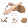 41at2jr5ESL.jpg Women's Flat Slide Sandals - Casual Bling Bohemian Thong Slip on Summer Flat Sandals.