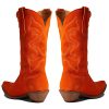 Cowboy Boots Women Embroidered Mid Calf Western Boots Stacked Low Heel Pointed Toe Pull On Cowgirl Boot 4-11 M US