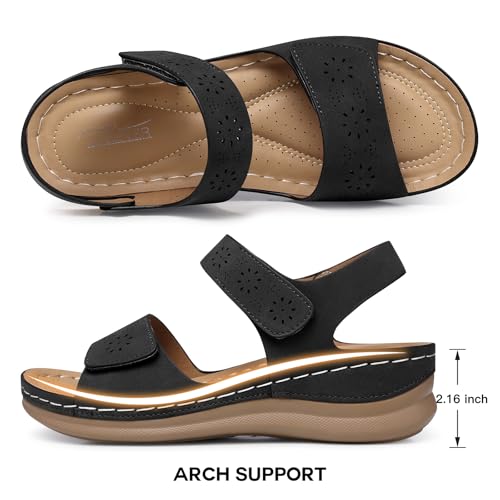 41e93QR1aL.jpg Flat Sandals for Women Dressy: Comfortable Flats Sandals Women Open Toe Ankle Strap Walking Shoes Summer