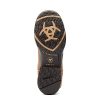 41egzVCZhGL.jpg Womens Anthem Shortie H20 Embroidery Round Toe Pull On Casual Boots Mid Calf Low Heel 1-2" - Brown