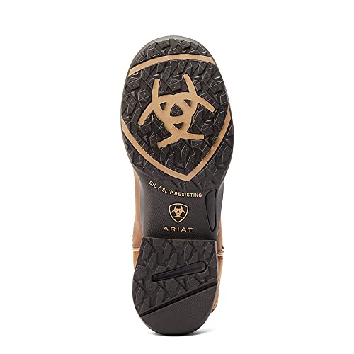 41egzVCZhGL.jpg Womens Anthem Shortie H20 Embroidery Round Toe Pull On Casual Boots Mid Calf Low Heel 1-2" - Brown