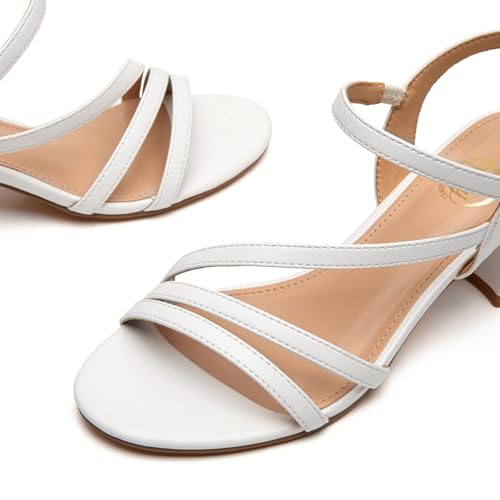 41kR3ec0pSL.jpg Strappy Heels for Women, Sandals Women Dressy, 2.16 inch Low Block Heels for Women