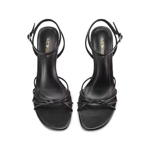 41mBj0fQAXL.jpg Womens Sandals Round Open Toe Kitten Heels Adjustable Ankle Strap Low Heels Heeled Sandals for Women Summer Dress Shoes Not