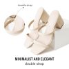 Silver Dressy Women's Heeled Sandals - Size 0, Medium Width, 3 Inch Block Heel, Double Strap, Faux Leather, Open Toe, Slingback