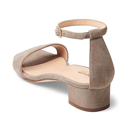 41sDRB5FMGL.jpg Women Open Toe Low Heel Chunky Block Sandals Buckled Ankle Strap Pumps Shoes for Wedding Dress Evening
