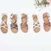 41sT6wWqpPL.jpg Women's Flat Slide Sandals-Adjustable Double Elastic Bands,Crossover Straps,Fashion Casual Summer Flat Sandals.
