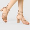 41shQ1pMutL.jpg Women's Strappy Lace Up Chunky Heeled Sandals