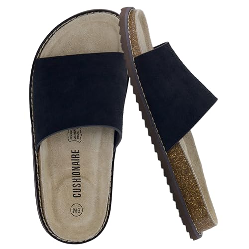 41wXnFKrSuL.jpg Ritual Women’s Slide Sandal – Suede Slip-On with Cork Footbed, Contoured Insole & Flexible Lightweight Outsole