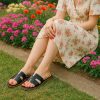 519wGyphZ1L.jpg Voyage Cutout Strap Slides for Women, Slip On Summer Flats, Trendy Footwear, Comfortable Vacation Style Sandals for Women 2025