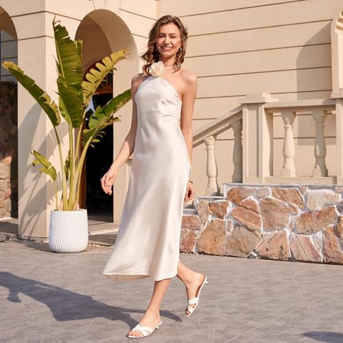 Womens Heeled Sandals Open Round Toe Slip on Kitten Heel Mules Low Heel Slide Sandals for Women Cross Strap Backless Mule Flats